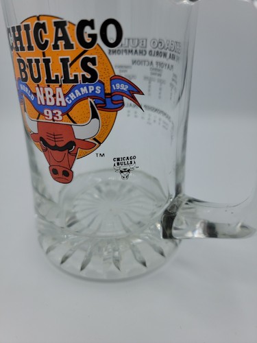 Taza de cerveza Chicago Bulls Three Times Champions 1993 campeones de colección - Imagen 11 de 12