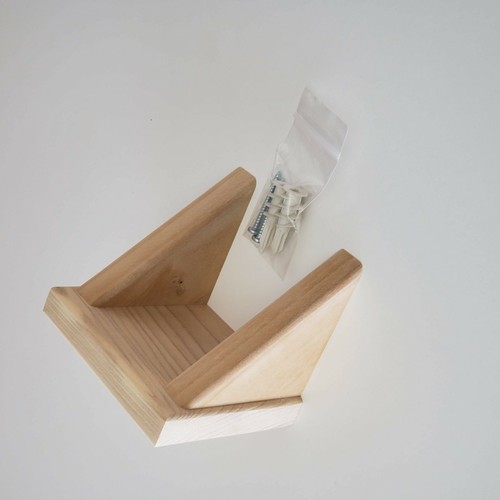 Unfinished Poplar Wood Shelf, Simple, Small, Wall Mount Trophy Display Stand - Picture 3 of 8