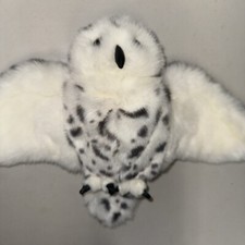 Folkmanis Snowy Owl Bird Puppet Stuffed Head Spins 12”  As Seen In Baby Einstein