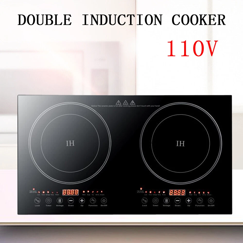 2400W Portable Induction Cooktop Countertop Kitchen Dual Cooker Burner Stoves US