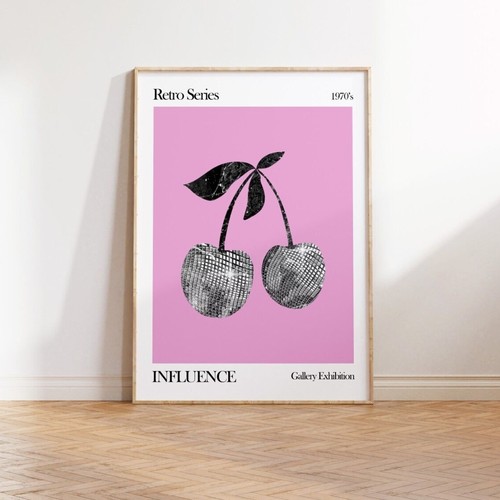 Pink Gallery Wall Prints Poster Eceletic Wall Art Trendy Wall Home Decor Quirky - Picture 27 of 29