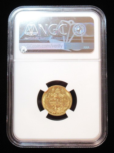 Afghanistan Amanullah gold 1/2 Amani SH 1304 Year 7 (1925) MS66 NGC - Picture 4 of 4