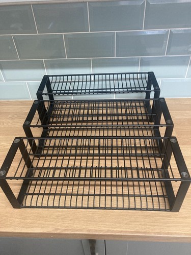 3x26 Single CD Tower Stand Storage Holder Black Steel Wire Rack Stackable Vtg - Picture 4 of 15