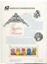 #2993-7 32c  Garden Flowers USPS #469 Commemorative Panel