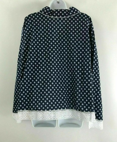 Charter Club Lace Trim Printed Notch Collar Pajama Top Variety Sizes - Imagen 3 de 7