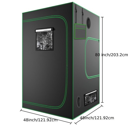 pc SULIVES Indoor Hydroponic Grow Tent,600D Polyester Fabric with Metal Base&top - Picture 11 of 20