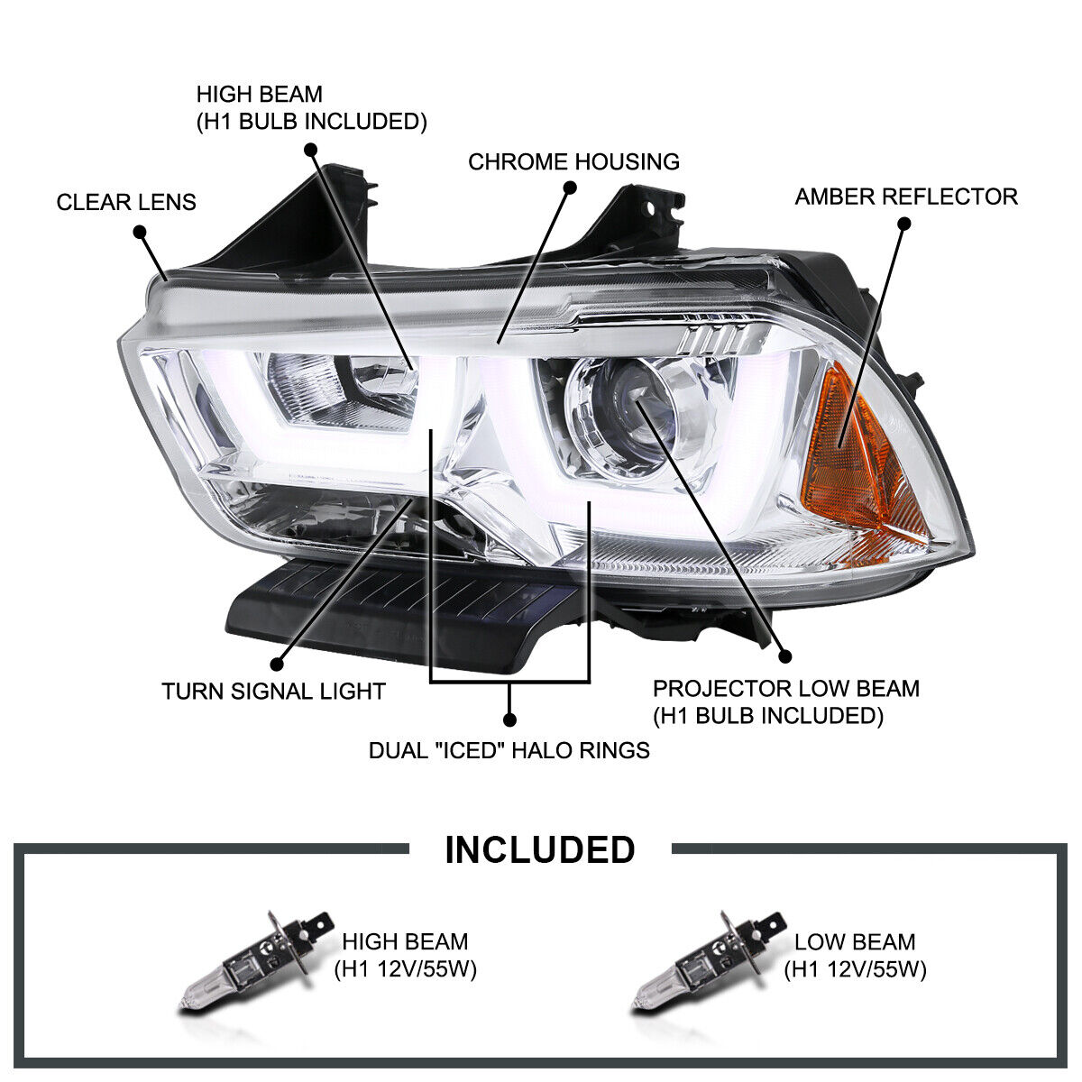 Headlamp and Fog Lamp Kit | DODGE CHARGER GT 2018 Headlamp and Fog Lamp Kit | DODGE CHARGER GT 2018