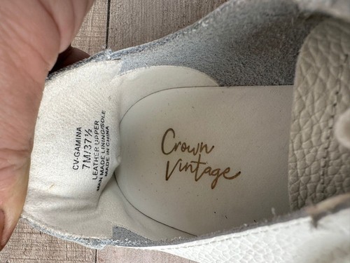 Crown Vintage Gamina Women’s Sneakers White Leather Platform Size 7 M - Bild 14 von 14