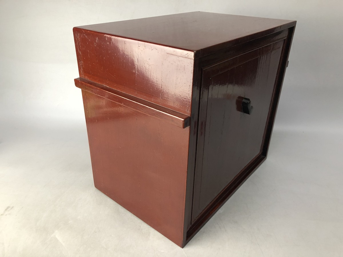 【茶道具】銅鑼（紙箱） Y8463 BOX tea ceremony utensils case lacquer Japan antique