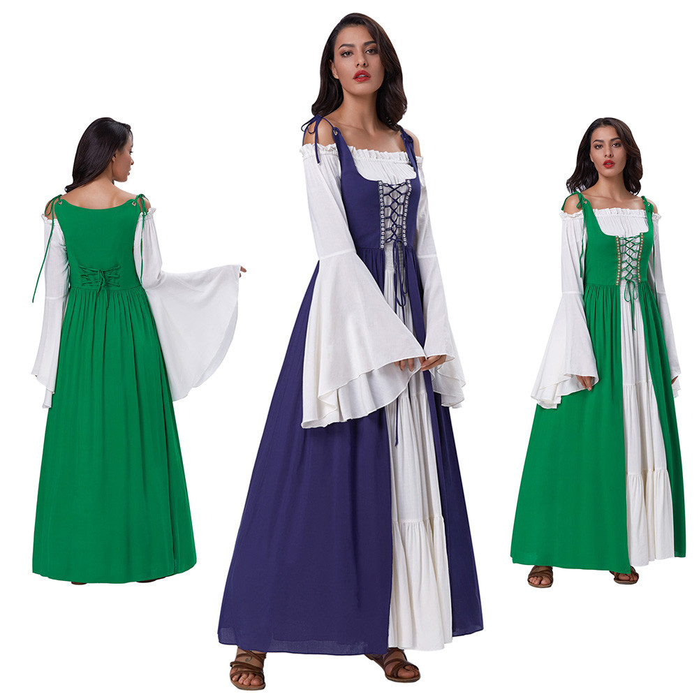 Femme Style Rétro Vintage Gothique Victorien Médiéval Renaissance Médiéval Victorien Robe de Plage f843de Femme Style Rétro Vintage Gothique Victorien Médiéval Renaissance Médiéval Victorien Robe de Plage f843de