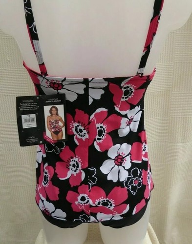 BNWT M&Co poppy/floral strap/less pad cup adjust strap swimming costume Size 10 - Picture 6 of 11