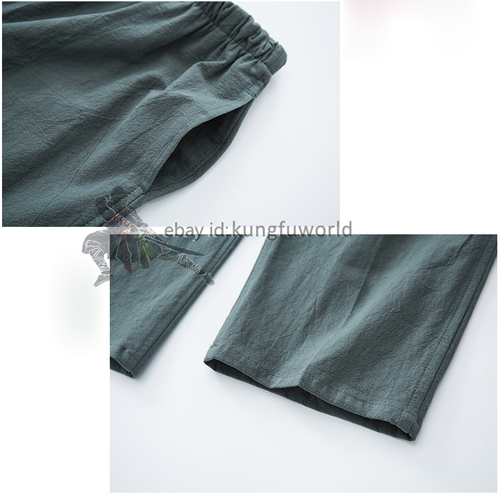 Casual Wear Chinese Tang Suit Tai Chi Uniform Wing Chun Kung fu Jacket and Pants - Picture 9 of 15
