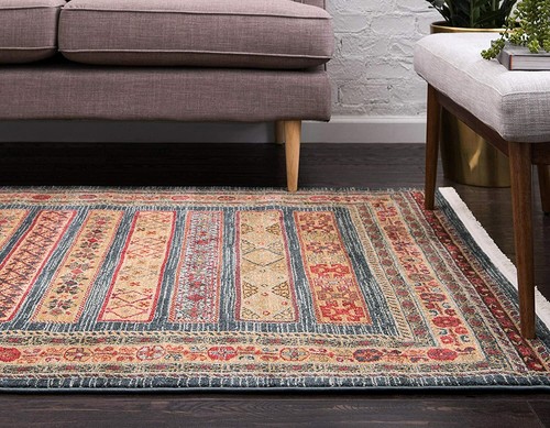 3 ft 3 in x 5 f Area Rug, Blue/Red H Home Decorative Art Soft Carpet Collectible - Picture 4 of 5