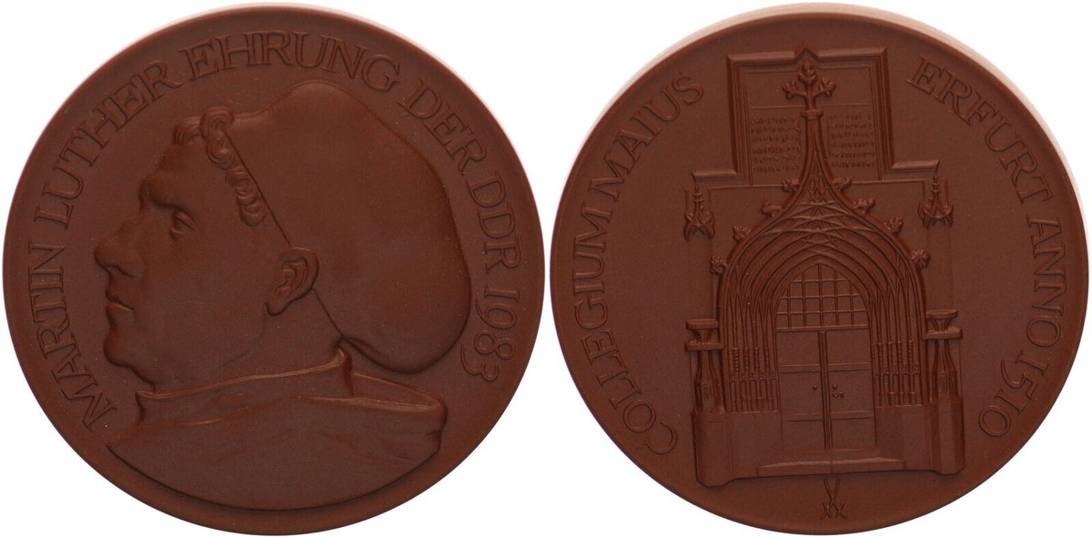 GDR Medal 1983 Rat Der Stadt Erfurt Martin Luther Honour