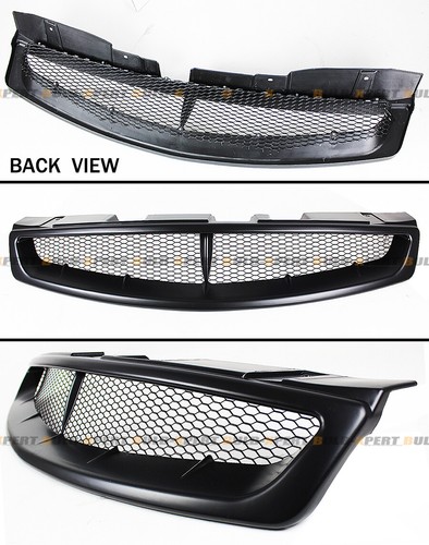 FITS 2003-2007 INFINITI G35 2DR COUPE V35 MATT BLACK JDM FRONT MESH GRILL GRILLE - Picture 3 of 4