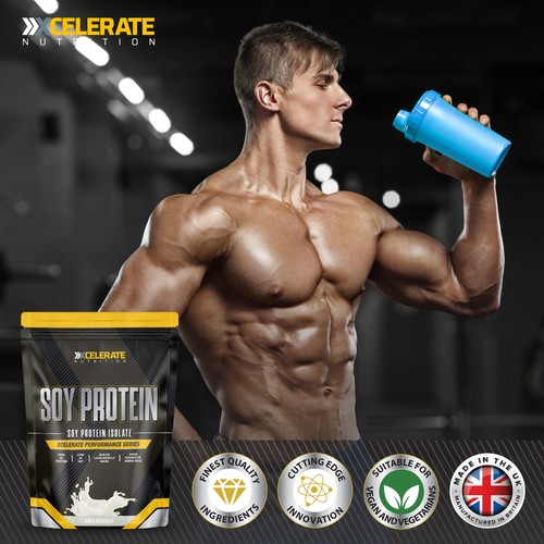 XCelerate Nutrition Soy Protein 1kg/2kg/5kg Vegan protein Powder All Flavours - Picture 8 of 12