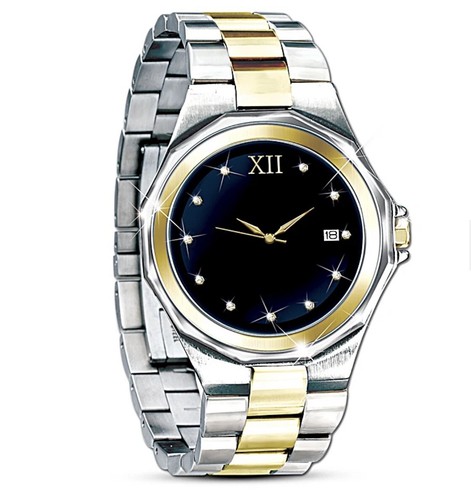 "Timeless Love"" gravierter Diamant Herrenuhr perfekt für Jubiläum, Verlobung" - Bild 8 von 8