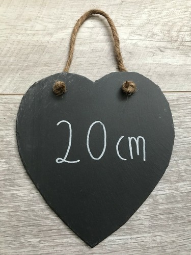 20cm handmade slate heart chalkboard blackboard shabby chic weddings bulk buy - Picture 12 of 15