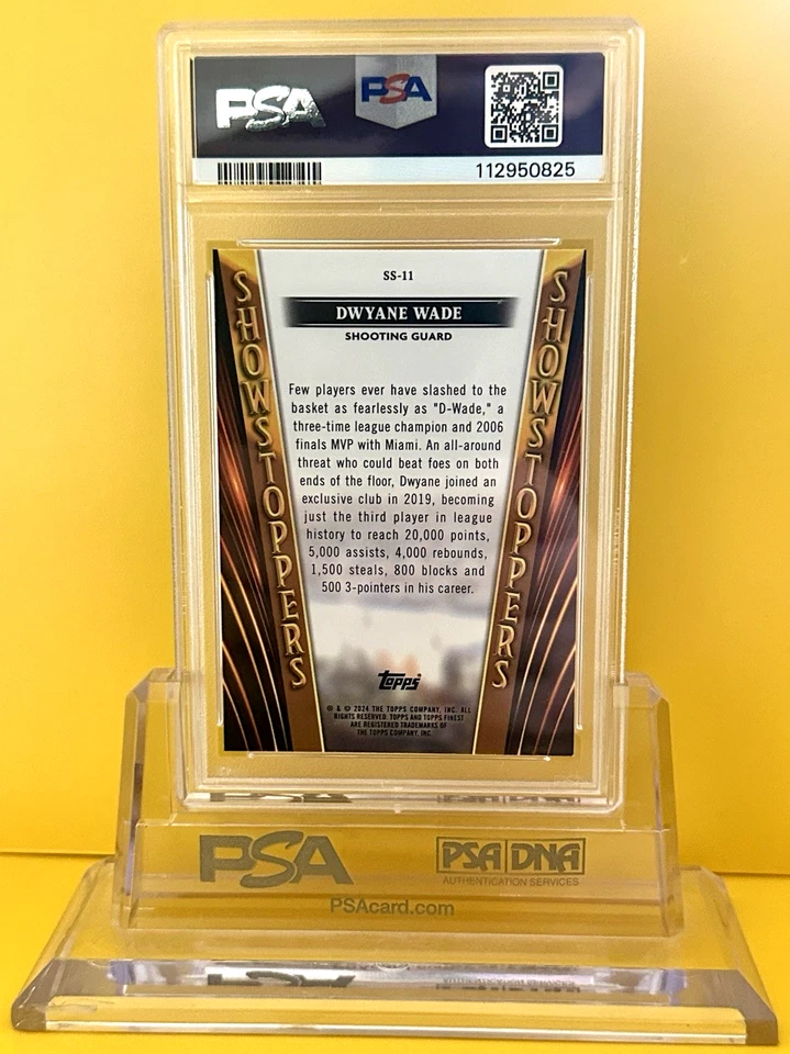 Dwyane Wade PSA 9 ! Checkerboard - 2023 Topps Finest Showstoppers ! - Image 2 of 2