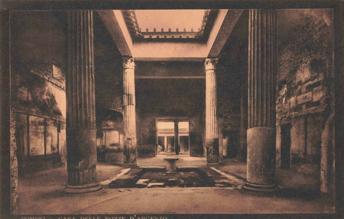 Pompeya Italia, Casa de la Boda de Plata, Postal Vintage