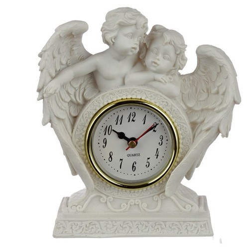 Peace of Heaven Endless Love Cherub Mantle Clock - NEW UK - Picture 2 of 5
