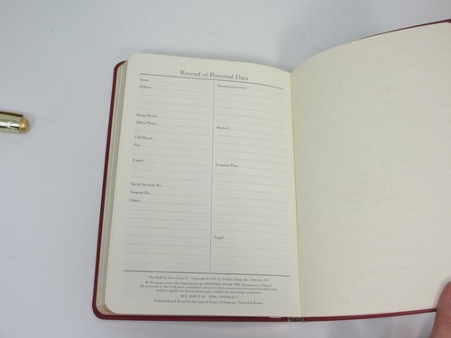 Journal Tagebuch 7" Leder Softcover 224 linierte Seiten Grafik Bild Ton - Bild 5 von 6