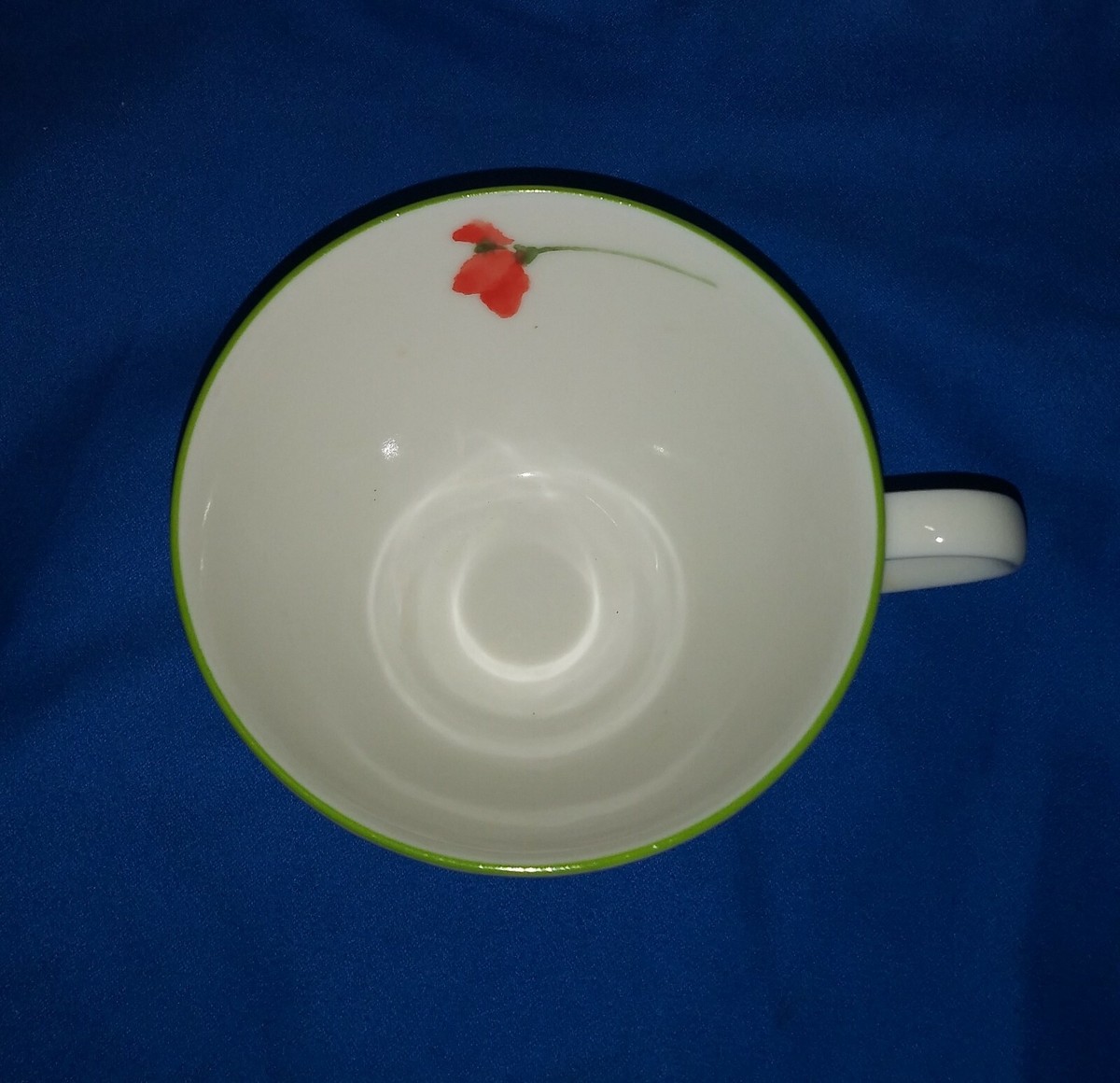 Hiromichi Nakano designer Tea Cup red poppy flowers Sanyo Hiromichi Nakano designer Tea Cup red poppy flowers Sanyo