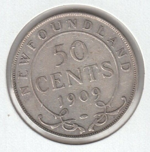 1909 Newfoundland Fifty Cents - Fine