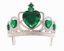 Princess Heart Tiara Green Silver
