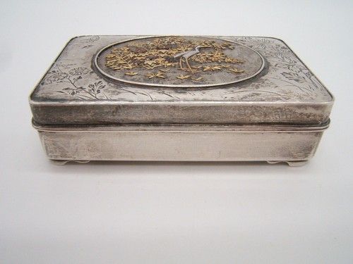 JAPANESE MEIJI SILVER & GOLD BOX FINE QUALITY - Picture 2 of 8