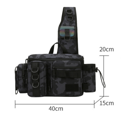 Angeln Umhängetasche Multifunktionale Angeln Hüfttasche 600D Nylon Tackle Boxen - Bild 10 von 35