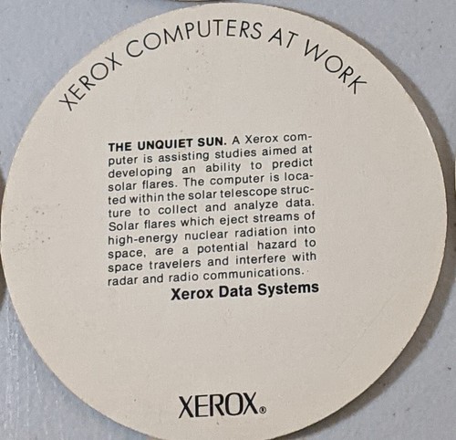 Vintage Collectible Drink Coasters from Xerox Data Systems 1969 - Picture 6 of 10