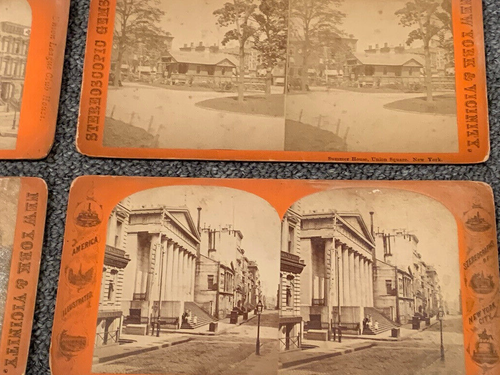 New York City Stereoscopic LOT Central Park Prospect City Hall Union Square Tomb - Picture 7 of 10