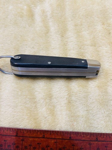 VINTAGE COLONIAL 08 PROV., RI ELECTRICIANS POCKET KNIFE - BLACK DELRIN - Picture 6 of 7