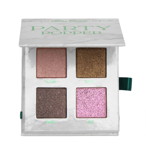 New Lime Crime PARTY POPPER Eye Shadow Palette Metallic 4 Colors Eyeshadow - Picture 1 of 4