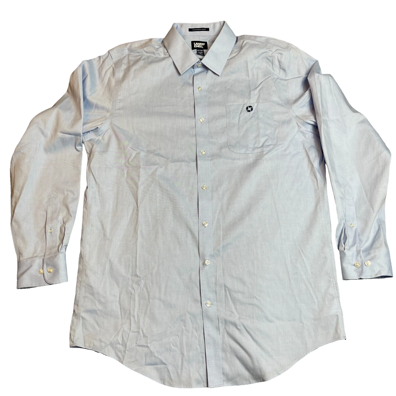 Lands' End 100% Cotton Regular Fit Dress Shirts for Men