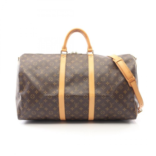 LOUIS VUITTON Keepall Bandouliere 55 Duffel Travel Bag M41414 Monogram Used LV