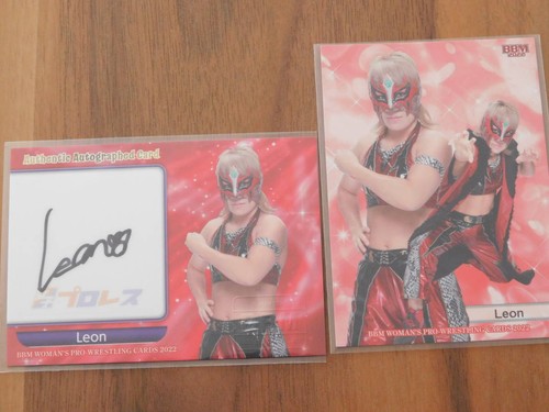 BBM 2022 Leon Autographed Women's Pro Wrestling Card Limited 105/131 New - Picture 1 of 3