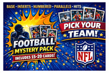 Football Mystery Packs - 15-20 Cards Per Pack PICK YOUR TEAM