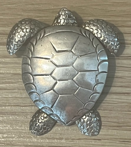 Vintage Southwestern Sterlingsilber Schildkröte Brosche Anhänger 15,5 Gramm