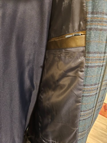 Paul Frederick Wool Blend Teal Plaid Car Coat – 3XL Tall NEW w/tags Free Ship - Picture 13 of 18