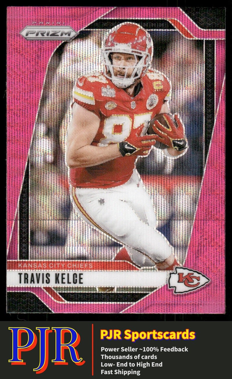 Travis Kelce 2024 Panini Prizm #140 Kansas City Chiefs Pink Wave