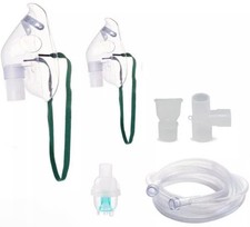 40 Adult Oxygen Elongated Mask w/Swivel Connector  7ft No Crush Tubing