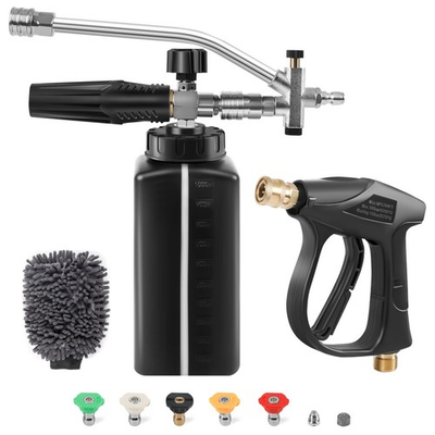 #ad Foam Cannon for Pressure Washers with Dual Connector Accessories 5 Nozzles ... $45.64
