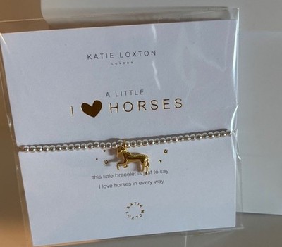 Cute Katie Loxton A Little I Love Horses Stretch Bracelet, NWT