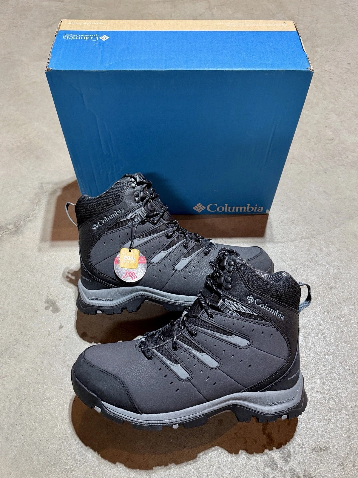 Columbia Gunnison II Omni Heat 200g Waterproof Boots BI0837-010 Size 12 Wide New