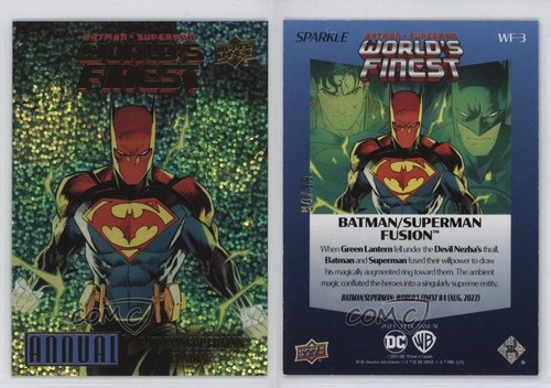 2023 Upper Deck DC Annual World’s Finest Sparkle /99 Batman/Superman Fusion 1f60 - Picture 3 of 3