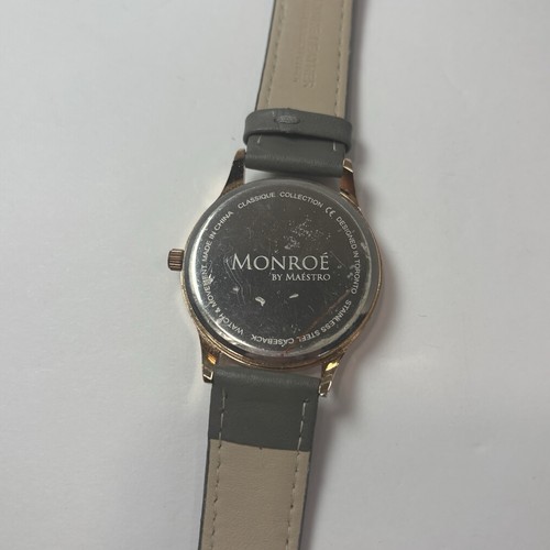 Reloj Colección MONROE By Moestro Classique Correa Cuero Gris - Batería Nueva - Imagen 5 de 5