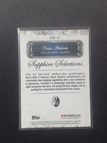 Noah Atubolu RC  /50 Rookie Selections Topps Chrome Bundesliga Sapphire 2023/24 - Bild 2 von 2