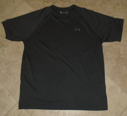 Dunkelgraues Under Armour Heat Gear Loose Fit T-Shirt Herren L Large